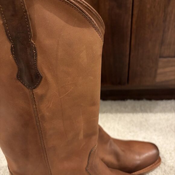 Cleo + Wolf Ivy Western Boots  Leather Womens Size 7 In Sand Msrp $230  Cowboy - Picture 10 of 12